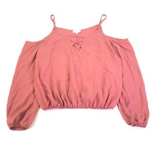 Persaya Pink Long Sleeve Top Sz M